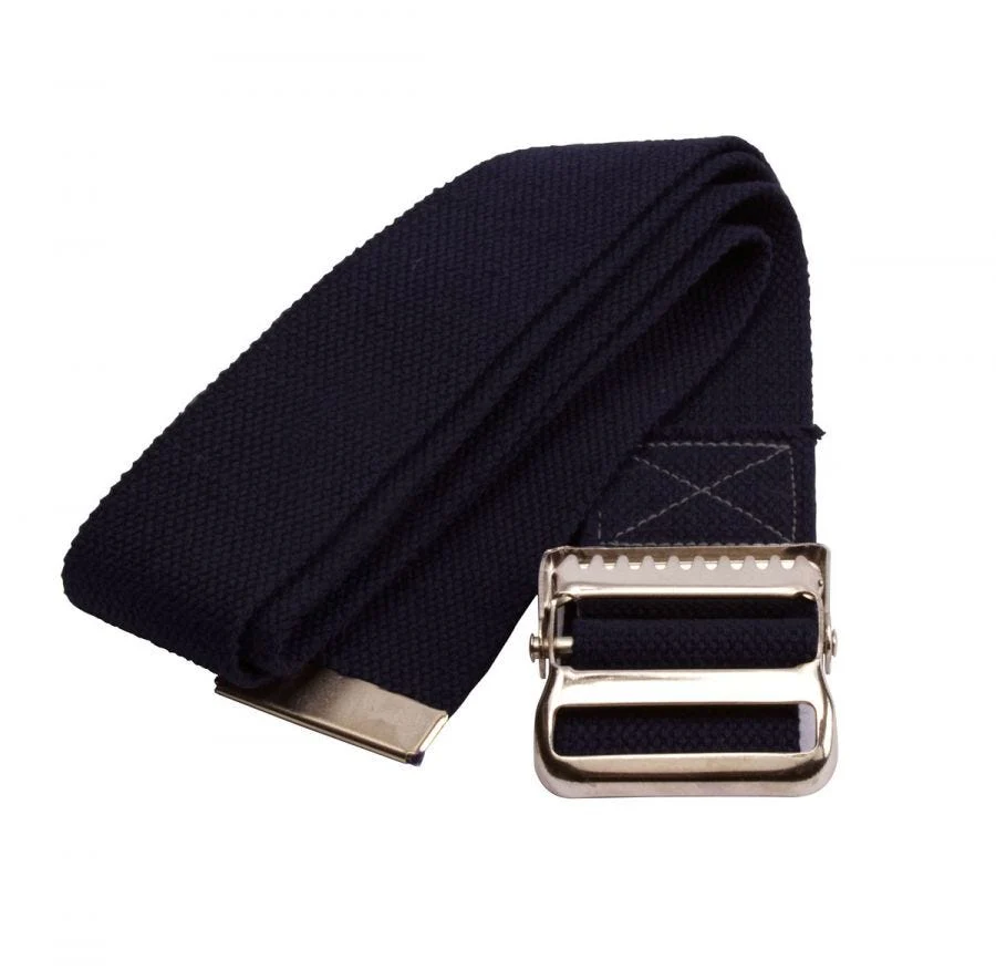 Washable Cotton Gait Belts Black One count