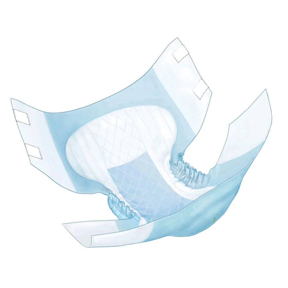 Wings Super Quilted Heavy Absorbency Incontinence Brief Large Pack of 18, White/Blue - Image 2