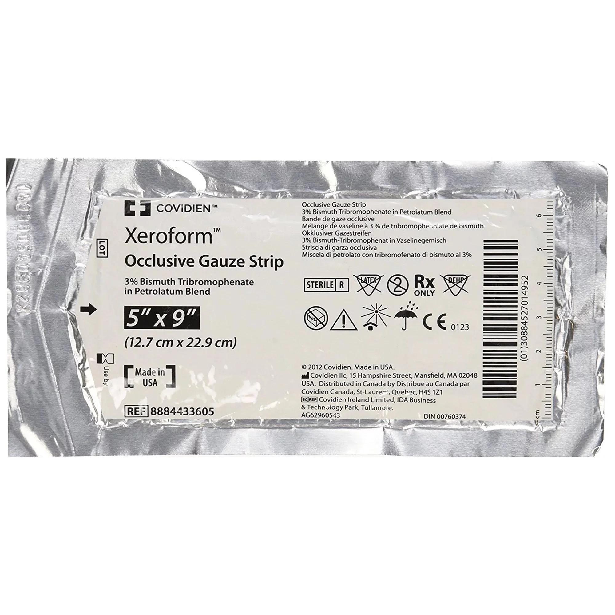 Xeroform Sterile Non-Adherent Petrolatum Gauze Patch, 5" x 9", 6 Pack