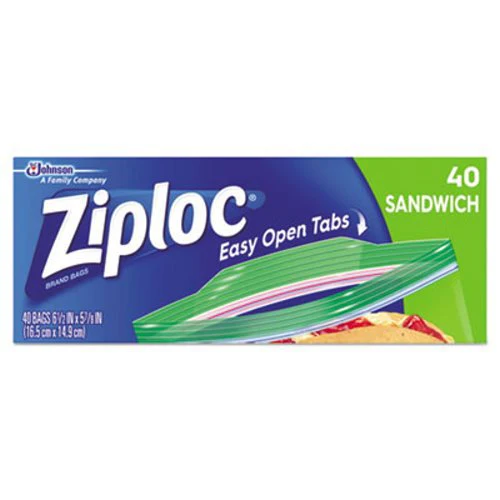 Ziploc Reclosable Bag, Plastic, Clear, Zipper Closure, Multiple Sizes